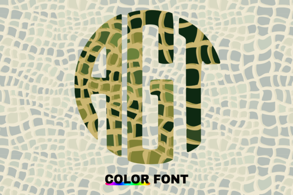 Alligator Circle: A Playful Color Fonts Monogram for Crafters