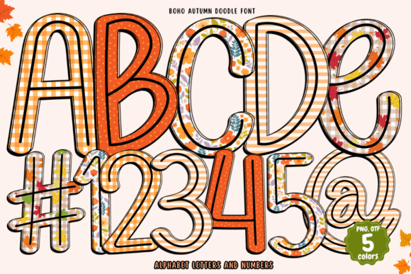 Boho Autumn Doodle: A Color Fonts Gem for Seasonal Content