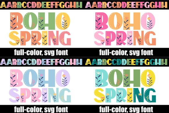Boho Spring Bundle: A Color Fonts Review for Local Branding