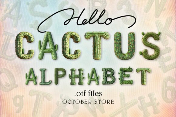 Cactus Alphabet: A Desert Font That Stitches Like It Means It