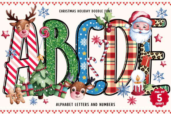 Christmas Holiday Doodle Fonts: A Color Fonts Review