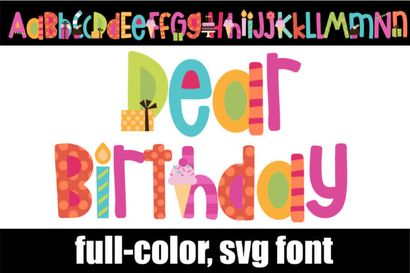 Dear Birthday: A Vibrant Color Fonts Choice