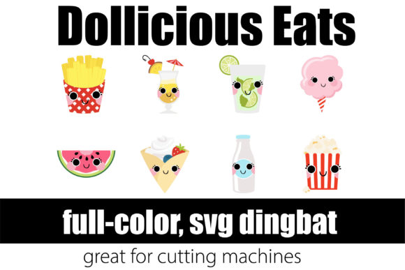 Dollicious Eats: A Playful Color Fonts Asset for Editorial Design