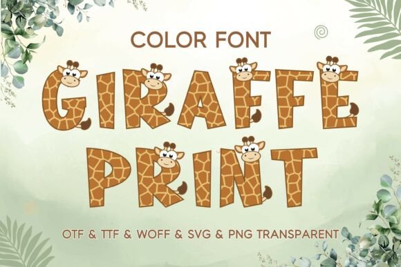 Giraffe Print: A Playful Color Fonts Choice for Handmade Brands