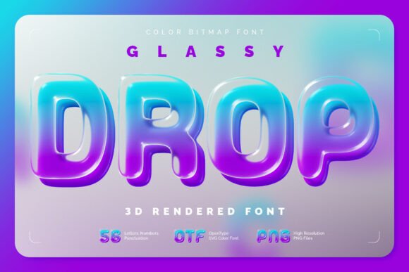Glassydrop: A Color Fonts Choice for Modern Local Branding