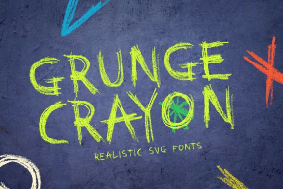 Grunge Crayon: A Color Fonts & Handmade Fonts Favorite