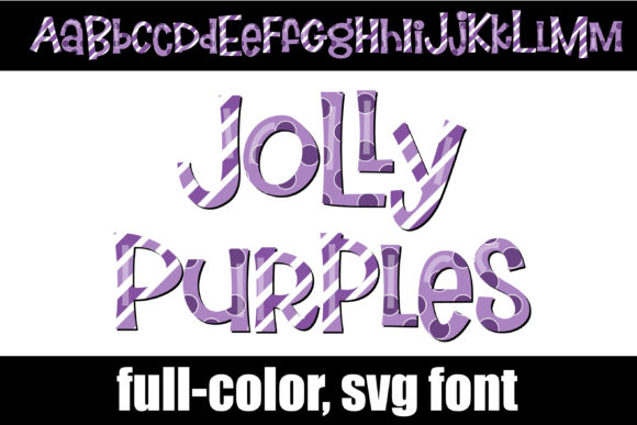 Jolly Purples: A Whimsical Color Font for Handmade Brands