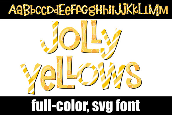 Jolly Yellows: A Vibrant Color Fonts Choice