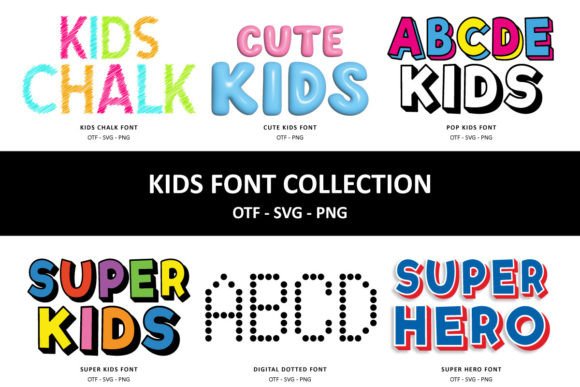 Kids Collection: 14 Color Fonts for Playful, Commercial-Ready Design