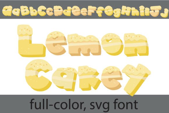 Lemon Cakey: A Playful Color Fonts Choice