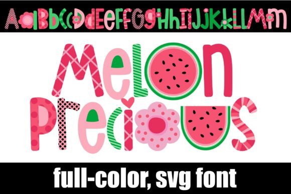 Melon Precious: A Color Fonts Display Font for Joyful Branding