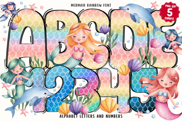 Mermaid Rainbow Fonts: A Color Fonts Review for Sellers