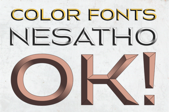 Nesatho-OK: A Standout Color Fonts Choice for Modern Publishers