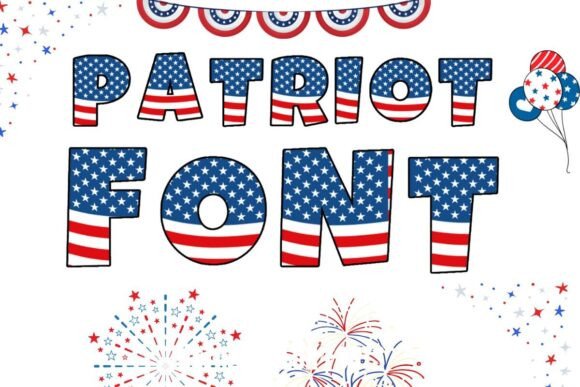 Patriotic Fonts: Bold Color Fonts for Local Branding