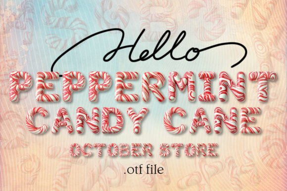 Peppermint Candy Cane Fonts: A Color Fonts Review