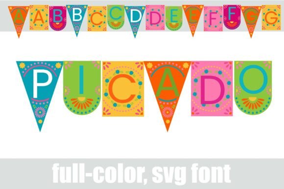 Picado: A Festive Color Fonts Display Typeface