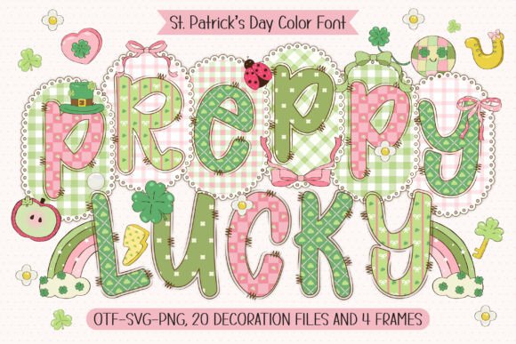Preppy Lucky: A Color Fonts Gem for Festive Branding