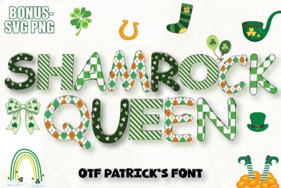 Shamrock Queen Patrick’s Bundle: Color Fonts & Fonts for Festive Branding