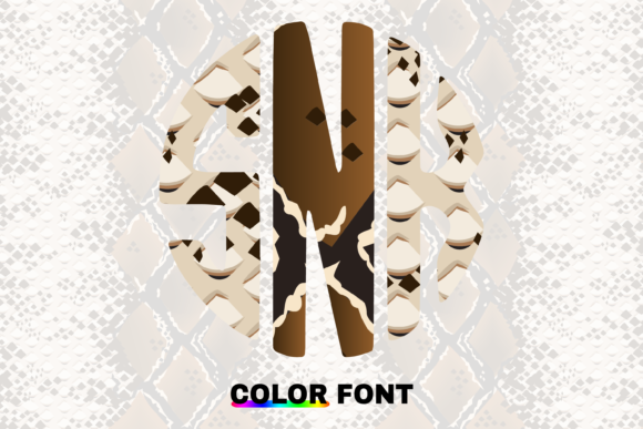 Snake Circle: A Playful Color Fonts Monogram for Digital Sellers