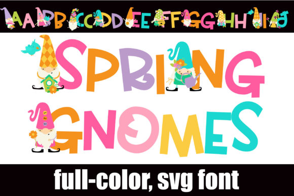 Spring Gnomes: A Whimsical Color Fonts Choice for Editorial Design