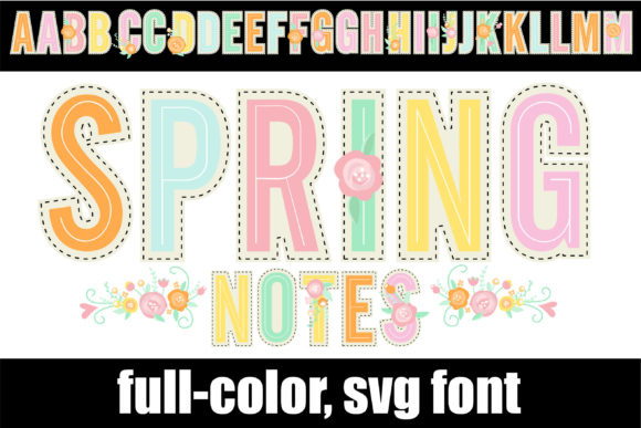 Spring Notes: A Pastel Color Fonts Gem for Local Branding