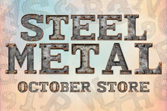 Steel Metal: Bold Color Fonts for Commercial Design