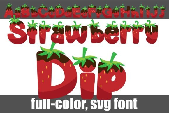 Strawberry Dip: A Playful Color Fonts Display Font
