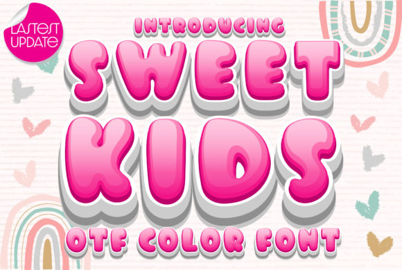 Sweet Kids: A Playful Color Fonts Choice for Editorial Design