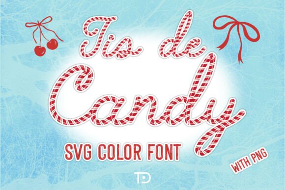 Tis De Candy SVG: Festive Color Fonts for Local Business Branding