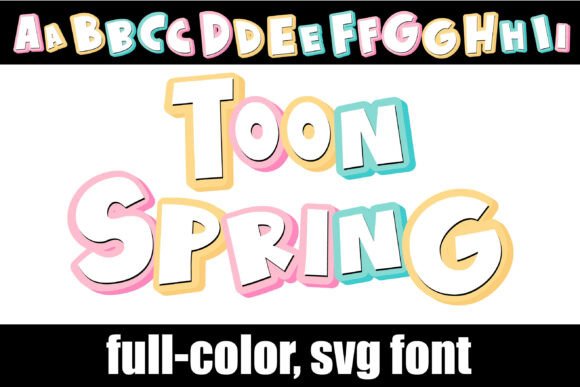 Toon Spring: A Color Fonts Display Font for Local Branding